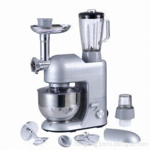 3-in-1 stand mixer with meat grinder and blender function, 1500W, 6 speed setting w/ pulse function